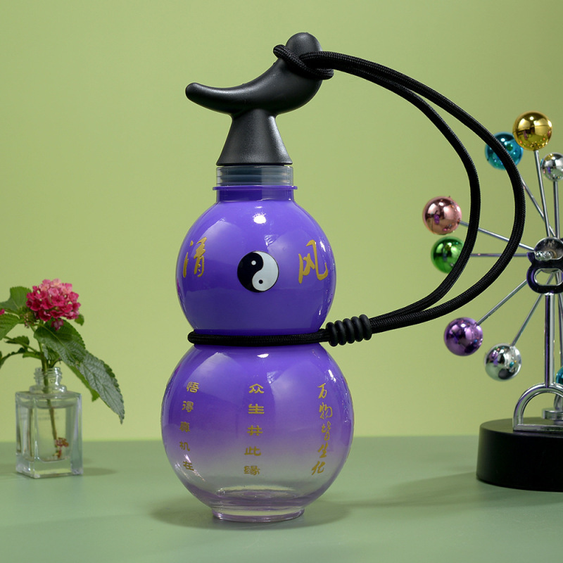 新款东方高颜值葫芦水杯网红大容量带背带塑料杯景区文创葫芦瓶|undefined