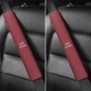 Modern [38cm suede] pair of burgundy shoulder pads