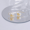 Tide, fashionable advanced earrings with bow from pearl, light luxury style, high-quality style