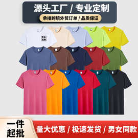 夏季t恤衫运动短袖速干工作服广告衫现货批发跨境外贸男女同款