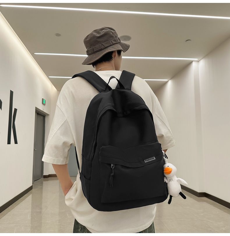 Men's Backpack Simple Large Capacity Travel Backpack Women's Casual Japanese Style Middle School High School College Student School Bag