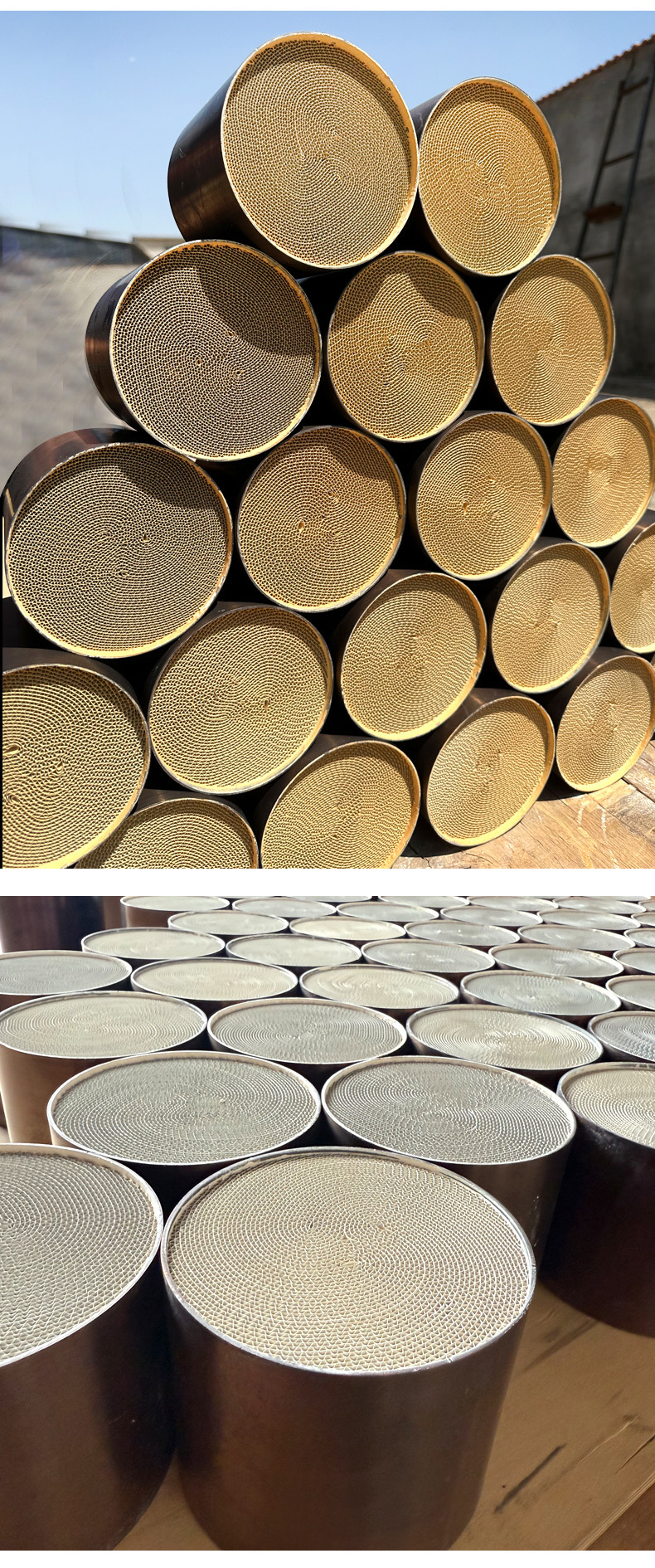 Exhaust Modified Metal Carrier Exhaust Purification Ceramic Core Metal Carrier Three-Way Catalytic Converter Metal Carrier