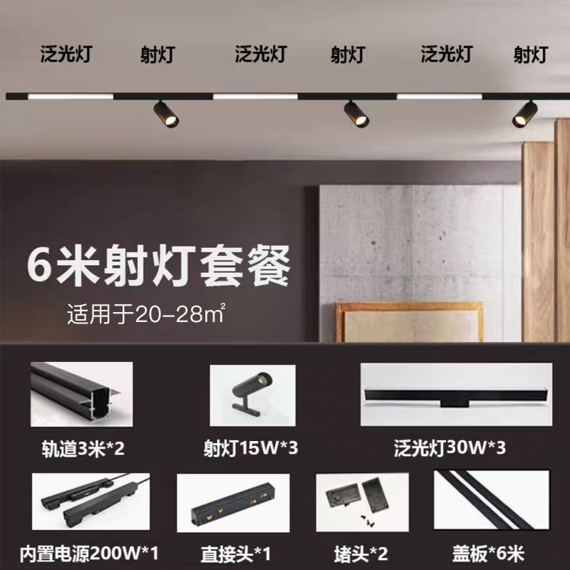 Espectro completo sin lámpara principal lámpara de órbita de absorción magnética incrustada LED foco plegable lámpara GeShan lámpara Zhongshan iluminación luz de inundación