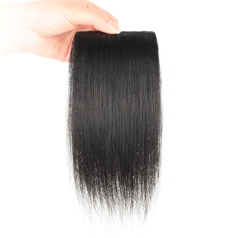 Peruca de cabello para mujeres, almohadilla de cabello esponjosa, almohadilla de cabello, raíz de cabello, alto cráneo, peluca invisible sin marcas, cabello humano real