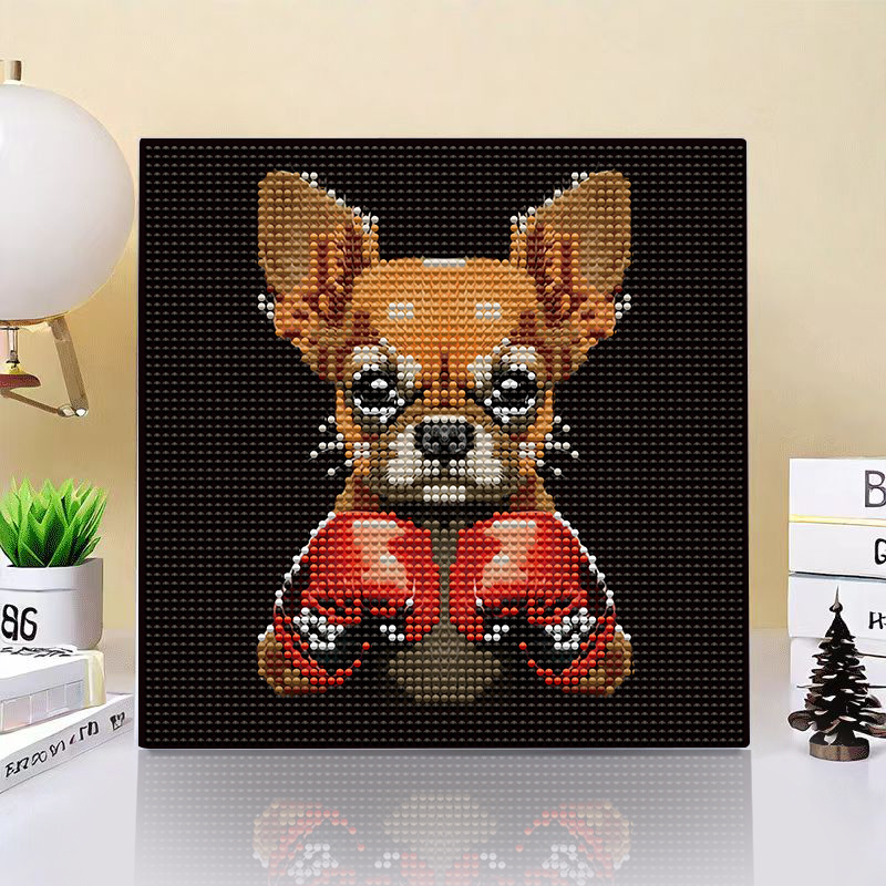 Dibujo adhesivo de diamantes de dibujos animados con marco de fotos Diamante de punto hecho a mano para niños fabricante de pintura de diamantes de bricolaje Kulomic Mario