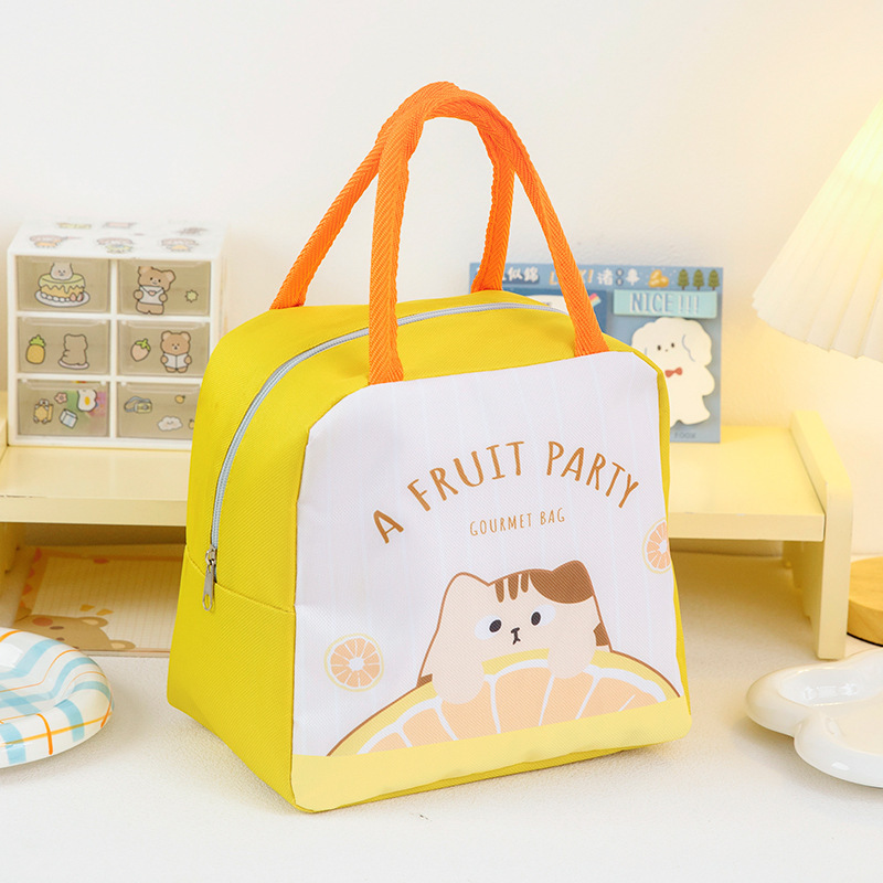 弁当袋の漫画の出勤弁当袋の昼食バッグの学生は学校に行きます。|undefined