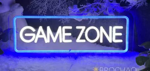 Неоновая светящаяся игровая панель для помещений, светящаяся LED-вывеска (игровая тема)