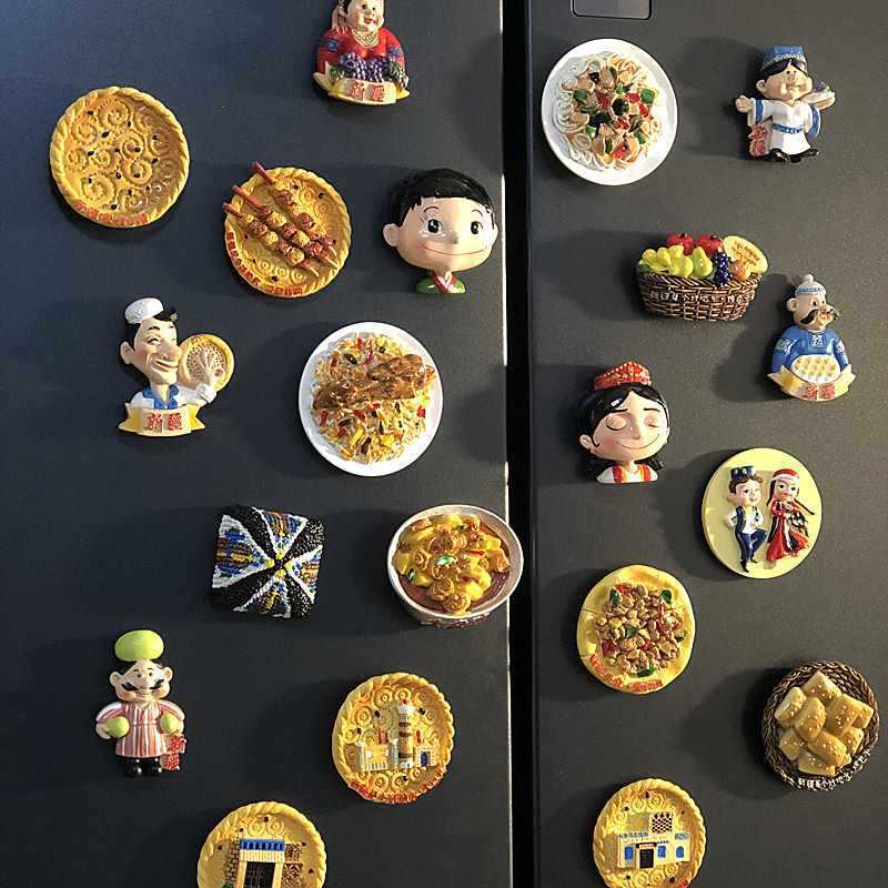 美食水果磁性贴新疆纪念品特色旅游文创饼食物磁贴馕3d立体冰箱贴