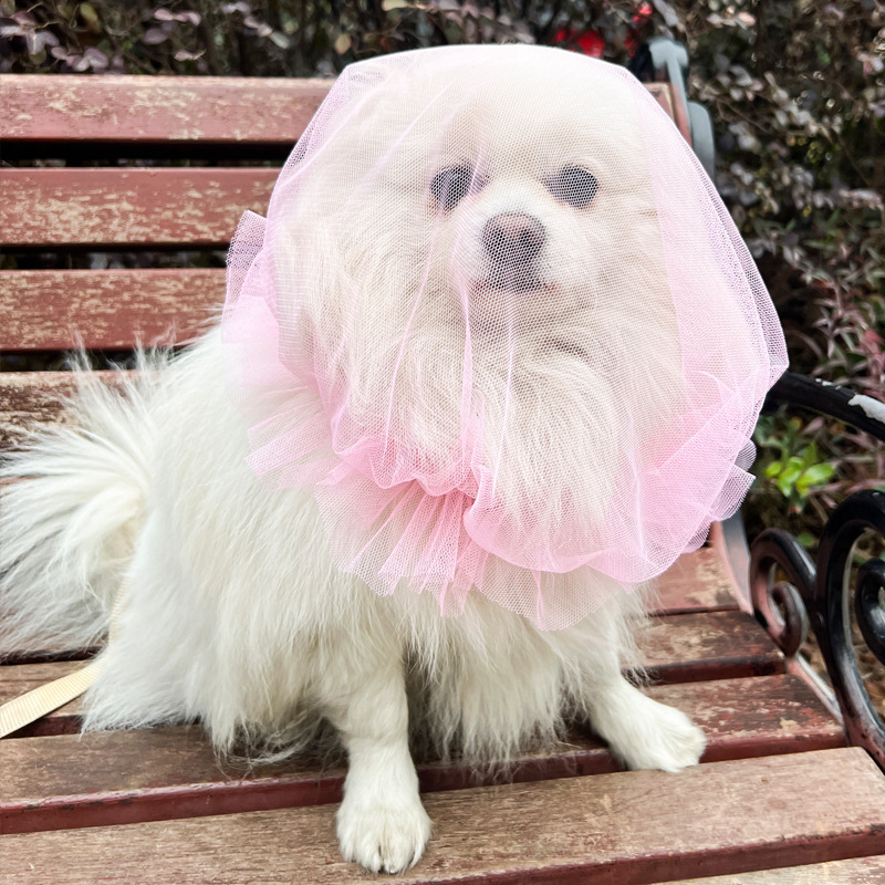 Dog Headgear to Prevent Eating, Comfortable and Breathable Veil for Small and Medium-Sized Cats and Dogs, Puppy Muzzle to Prevent Accidental Eating and Licking