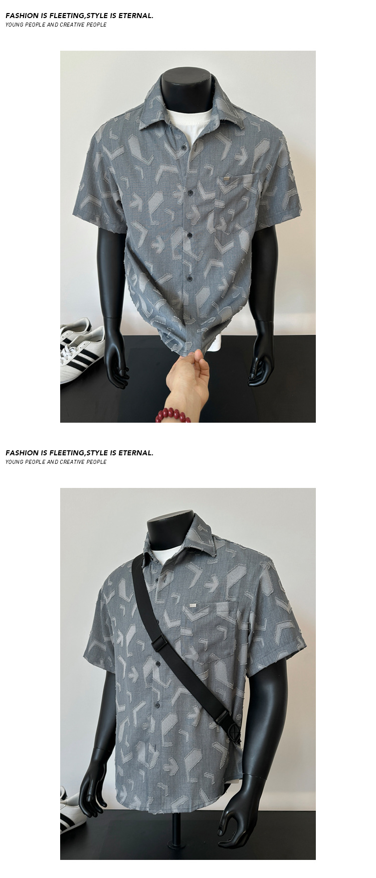 Oversized American Style Short Sleeve Shirt For Men Summer Fashion_voghion.com