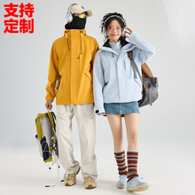 骆驮原厂工装定制三合一可拆卸冲锋衣户外登山防风运动男女外套