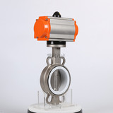 Пневматический клапан бабочки D671F-16P Пневматический клапан пневматической нержавеющей стали Пневматический клапан бабочки-бабочка.