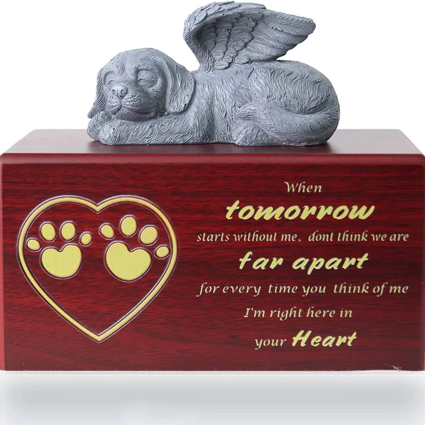 Производители на складе трансграничных поставок ПЭТ урны деревянные красные урны с ногами и Ангел кошек