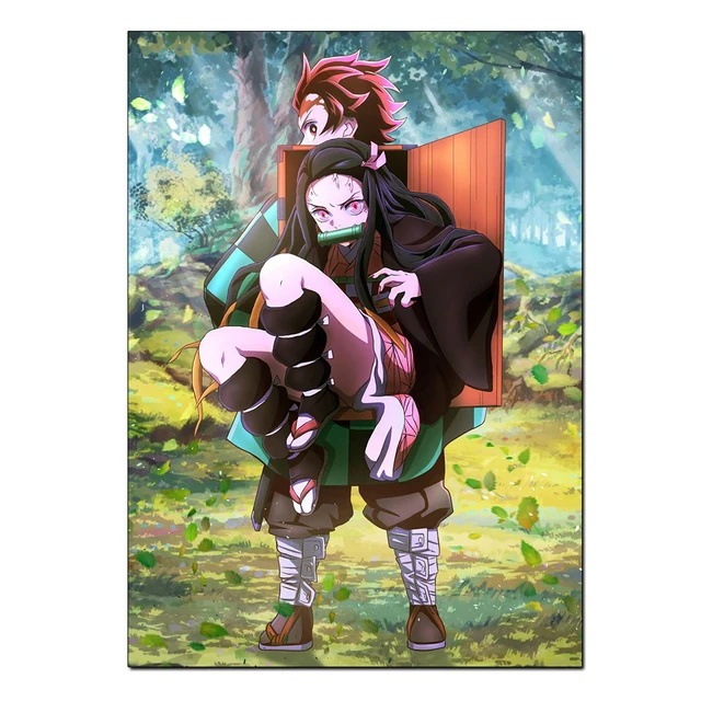 鬼滅の刃アニメポスター卸売外国貿易アマゾンTIKTOK速達Lazadaキャンバス絵画コア|undefined