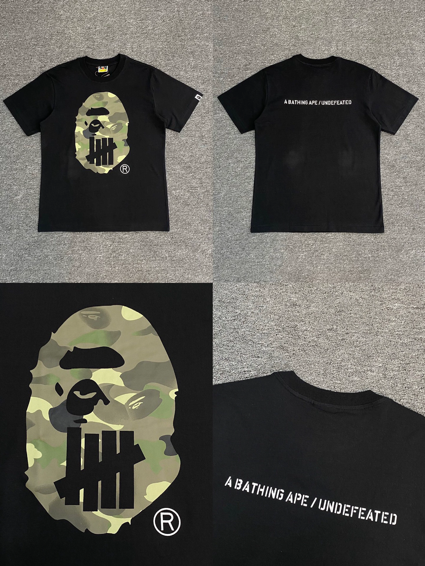 Стильный брендовый топ BAPE с половинными рукавами TEE для мужчин и женщин, камуфляж голова обезьяны, высокого уровня, свободный крой, короткий рукав