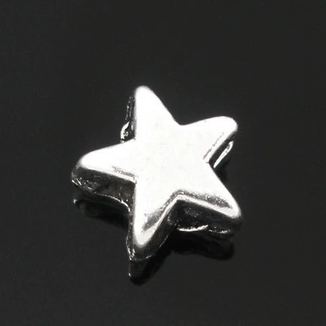 Горячая продажа новых ювелирных аксессуаров DIY металлические бусы без кадмия древнее серебро маленькие пятиконечные звезды