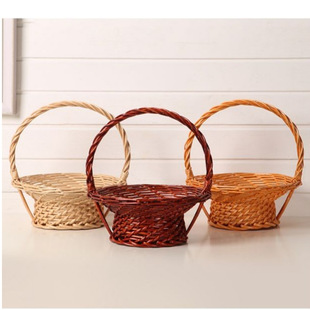 Willow Flower Basket Dance Performance Kidsren's Satchel Basket Shooting Han Dynasty Props Fruit Basket Hotel Wedding Flower Arrangement