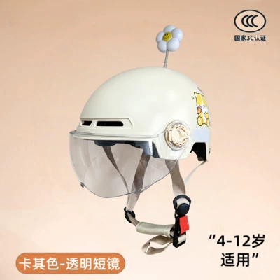 Motosiklet kaskı (dəbilqə) – and is a safe helmet for all seasons - khaki-transparent-short-glasses-white-flowers