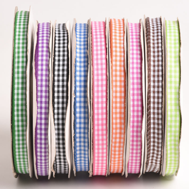 10mm Plaid Ribbon Bow Ribbon Handmade DIY Hair Accessories Accessories Clothes Decoration Materials