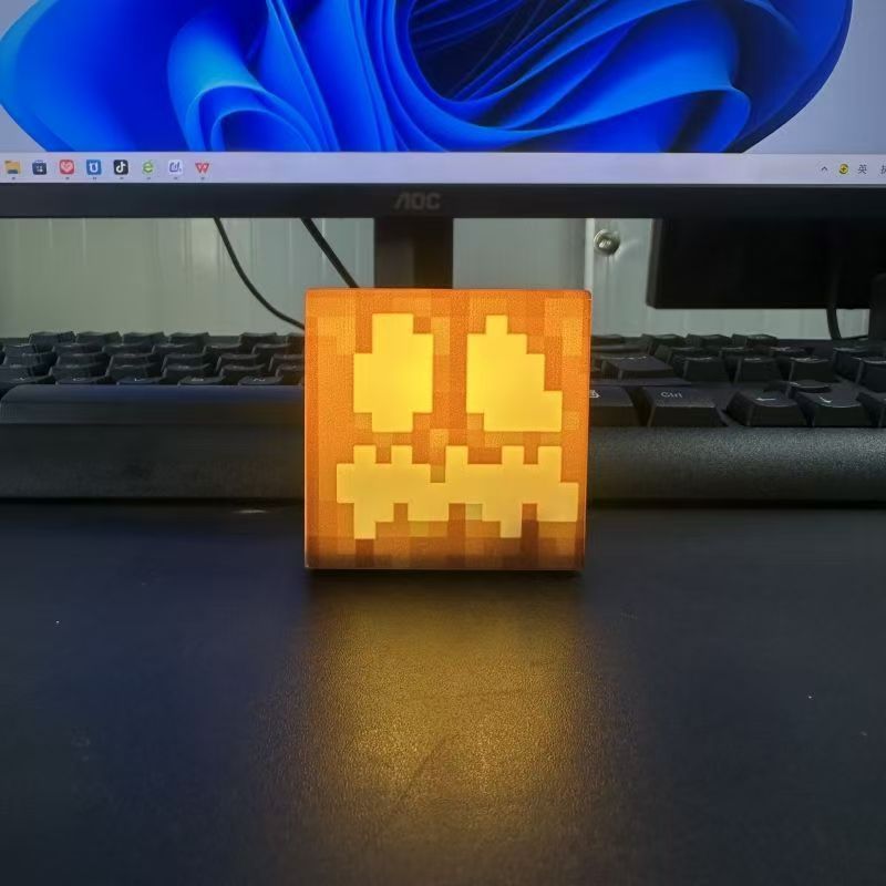 Minecraft ブロックナイトライト充電ゲームデスクトップ装飾品装飾雰囲気ライト子供のおもちゃの誕生日ギフト|undefined