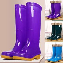 时尚雨鞋女士高筒耐磨水靴长筒雨靴厨房防滑胶鞋雨天防水鞋加绒