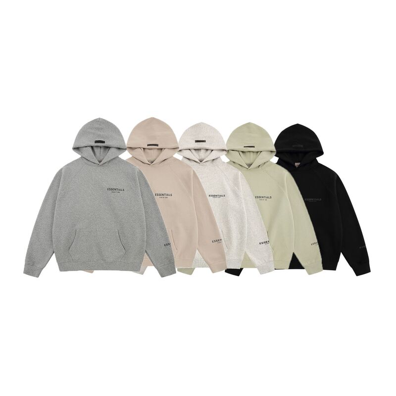 ESSENTIALS Line FOG 3M Reflective Small Label fleece-lined Hooded Sweater Meichao High Street Hoodie for Men and Women