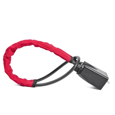 Car lock Wheel Lock, Seat Belt Buckle - red-with-3-keys