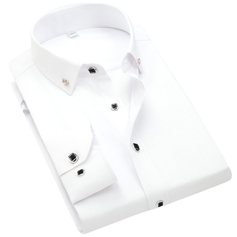 Camisas de hombre para primavera y verano, camisas de manga larga de alta gama para hombres de negocios para ir al trabajo, tela Oxford, cómodas, modernas y transpirables