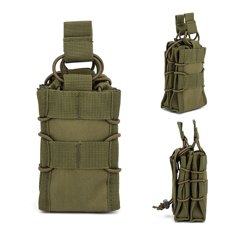 5,56 Tiger Trial Двухслойная сумка для журналов Эластичная тактическая сумка для хранения AK Жилет с поясным уплотнением Сумка для аксессуаров MOLLE Функциональная сумка