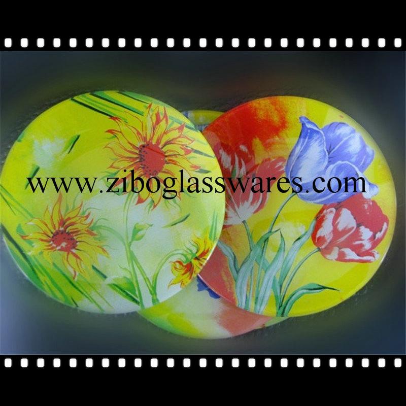 批发耐皿餐具西餐盘子果盘热弯玻璃盘