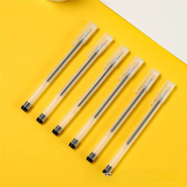 Non-printed frosted gel pen needle head black water pen 0.5mm smooth office signature student pen