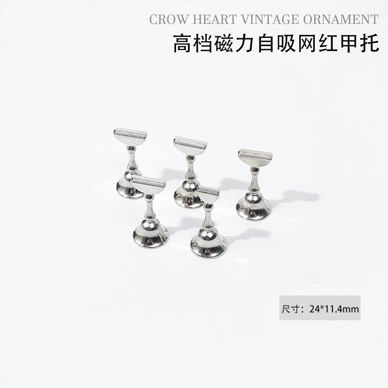 日本製ログネイルトレイネイルアート練習ベースの国境を越えた特別供給、人気の金属製強力磁気フィンガートレイウェアラブルネイルベース|undefined