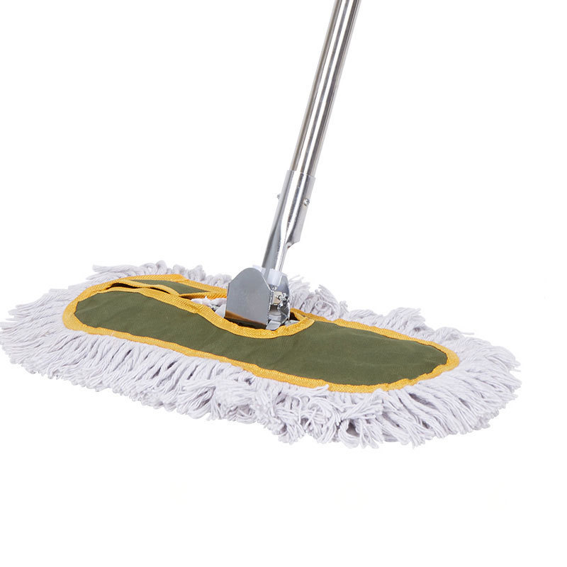 Commercial Flat Mop with Rotating Head, Lazy Mop for Hotel Cleaning, Large Cotton Line Absorbent Wide Dust Mop