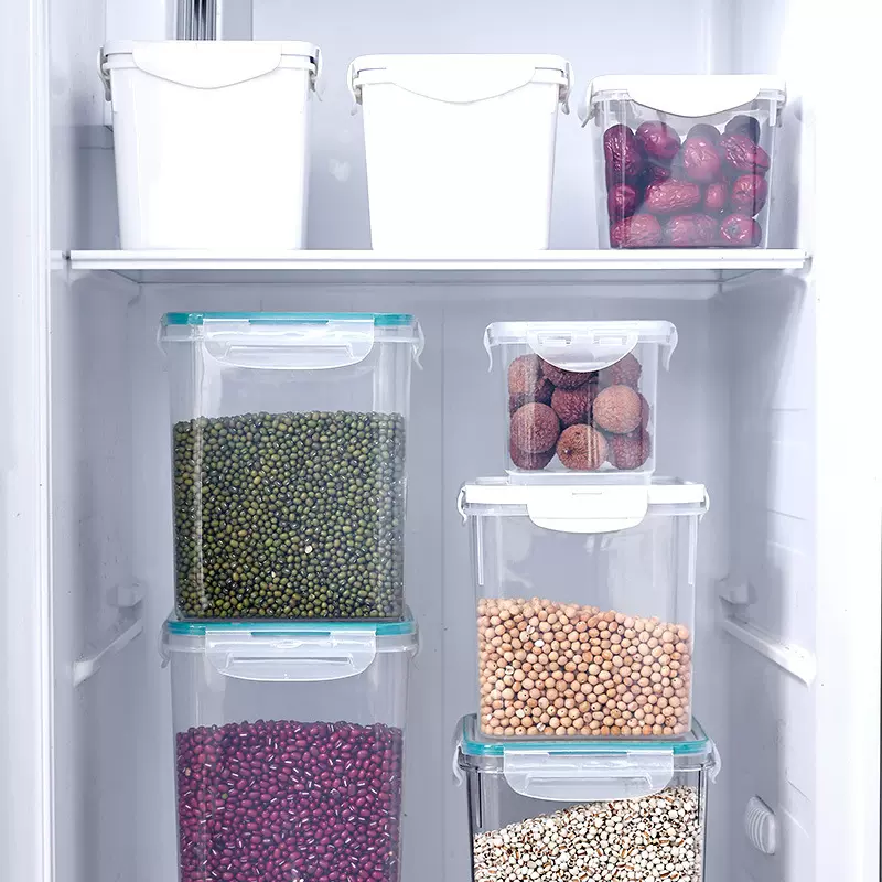 家用收纳盒冰箱厨房储藏储存整理箱加厚可叠加塑料透明密封保鲜盒