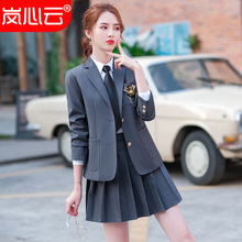 初中高中校服毕业班服西装外套jk学生装中学生女学院风衬衫百褶裙