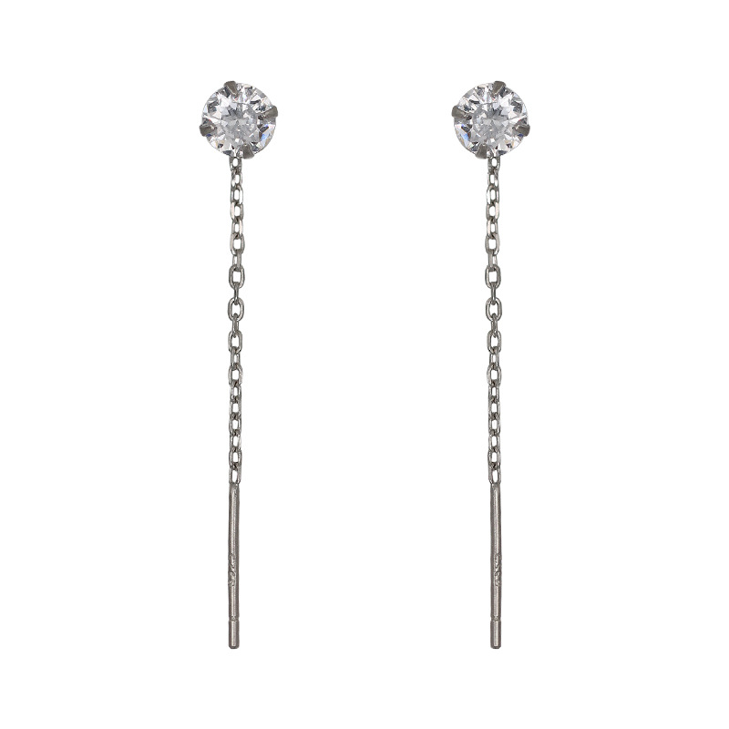 S925 plata esterlina ZIRCON pendientes nicho diseño pendientes para mujeres 2023 nuevo estilo pendientes otoño pendientes moda image 6