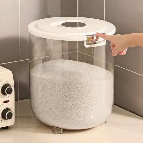 透明米桶防虫防潮密封储米罐家用多功能米缸五谷杂粮面粉收纳盒