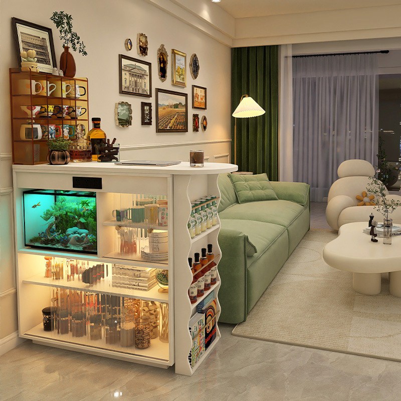 Bar Table Home Retractable Folding Narrow Island Table Small Sideboard Integrated Table Modern Sofa Partition