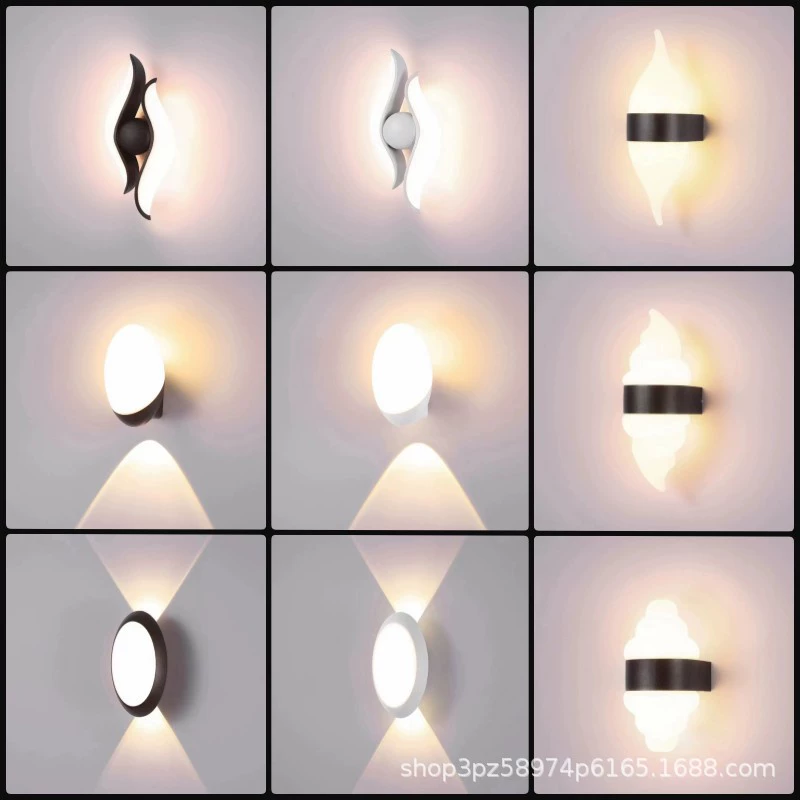 Открытый водонепроницаемый настенный коридор настенный настенный светильник молочно-белый алюминий для спальни современный минималистский кремовый ветер прикроватная лампа