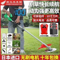 锂电池割草机五羊电动小型家用锂电除草机草坪大功率农用打草神器