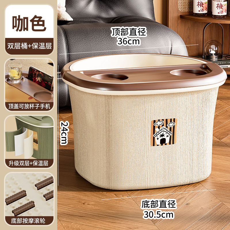Cubo de remojo de pies de salud doméstico para piernas dormitorio para masaje de remojo de pies grueso y alto sobre rodilla lavabo de pies aislante