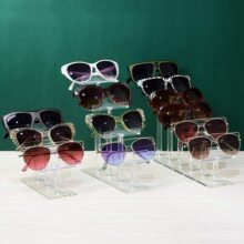 亚克力眼镜店陈列道具近视眼镜太阳眼镜墨镜多层阶梯展示架
