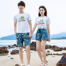可下水沙滩裤男大裤衩速干情侣款海边度假大码女宽松短裤温泉泳裤