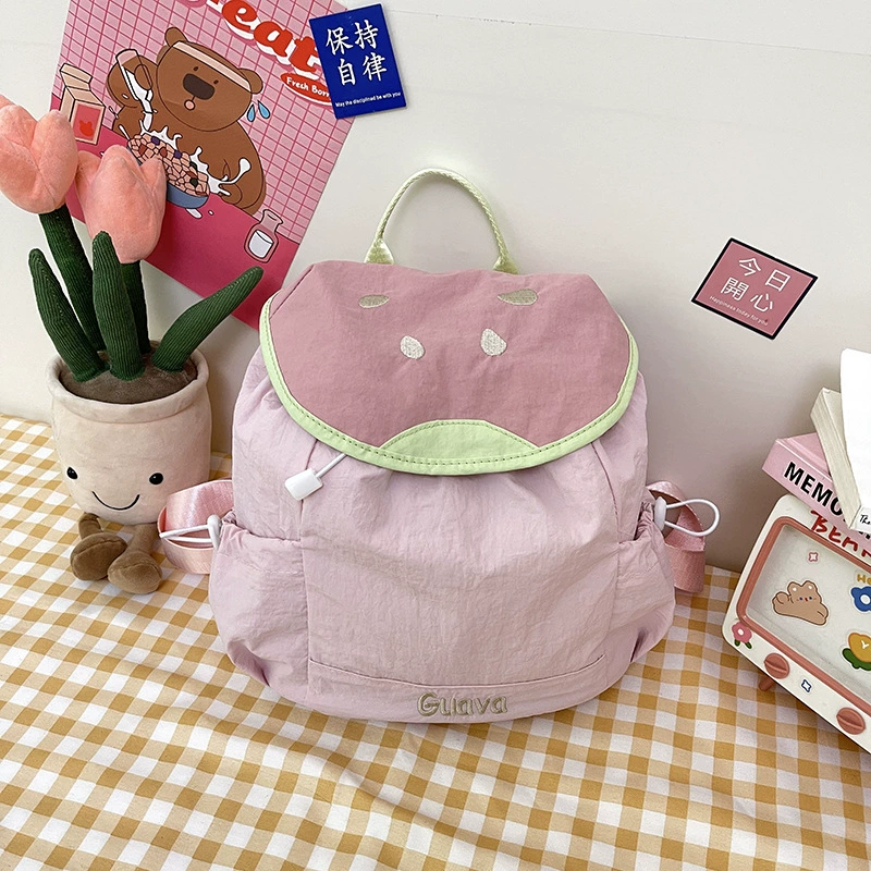 Кросс-бордерный маленький рюкзак для девочек, милый фруктовый стиль колледжа, персонализированный рюкзак для девочек, большой вместимости, школьная сумка