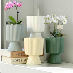 一件代發網紅蝴蝶蘭花盆專用陶瓷蘭花花盆白色簡約多肉花盆