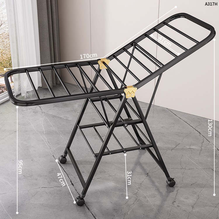 Percha de secado plegable para piso doméstico dormitorio balcón percha de secado para bebés interiores colgante de secado frío colcha de secado artefacto mágico image 20