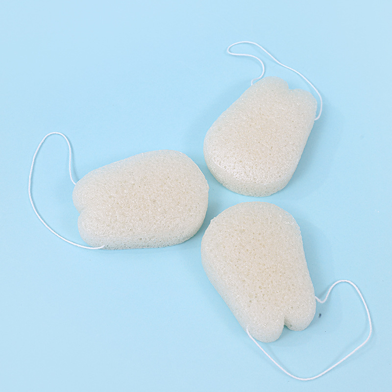 Fábrica de esponja de konjac personalizada esponja de lavado facial esponja de limpieza facial limpieza de material vegetal degradable a granel