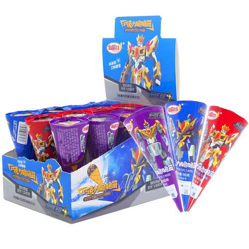 Gold Rice New Product 192g Boxed Chocolate Crisp Cone Ice Cream Biscuit Cone for Children's Street Stands and Leisure Snacks