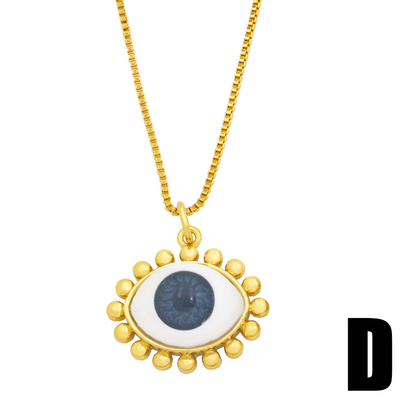 Vintage Fashion Demon Eyes Copper Necklace Wholesale Nihaojewelry