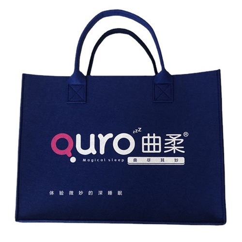 Versatile Handheld Tote Bag Shopping Bag, Thick Felt Handbag, Large Capacity Felt Bag, Can Be Printed With LOGO